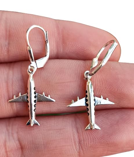 Navya Craft 925 Sterling Silver Handmade Aeroplane like Earrings Dangle Drop Women's Silver Jewelry Christmas Anniversary Birthday Valentine Day Gift her wife mother sister best friend
