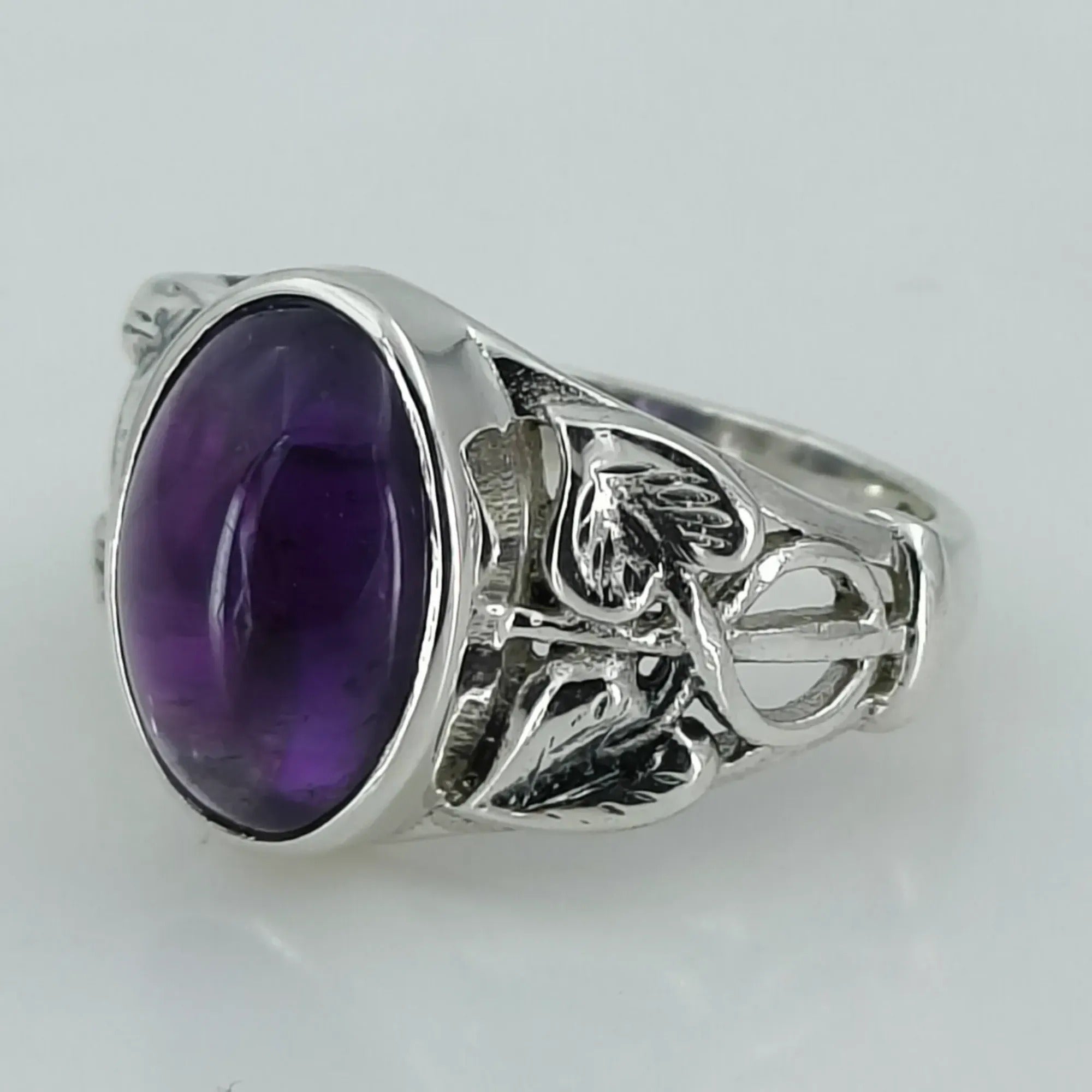 Amethyst 925 Sterling Silver Women Handmade Ring for Women Sizes 4 to 13 US