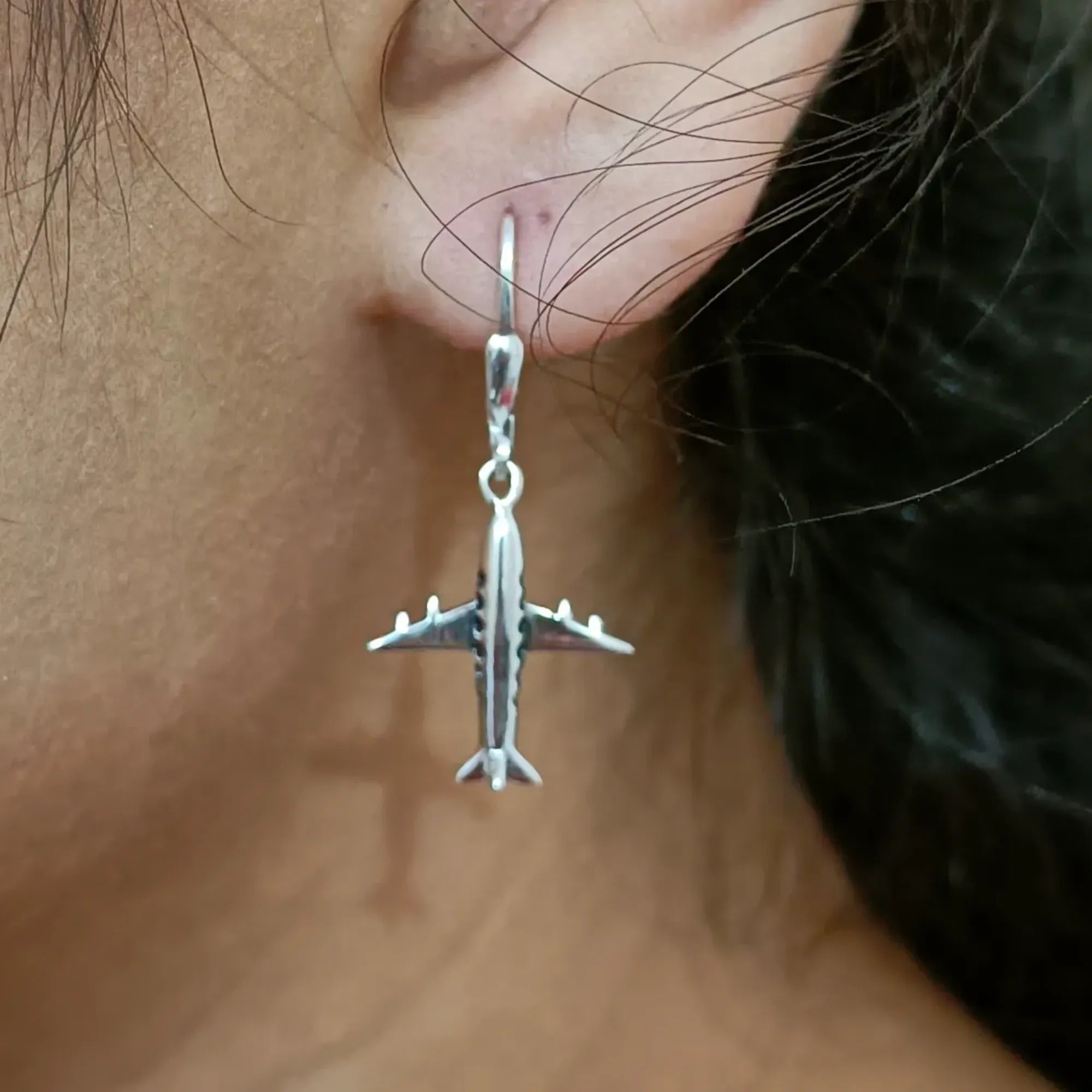Navya Craft 925 Sterling Silver Handmade Aeroplane like Earrings Dangle Drop Women's Silver Jewelry Christmas Anniversary Birthday Valentine Day Gift her wife mother sister best friend