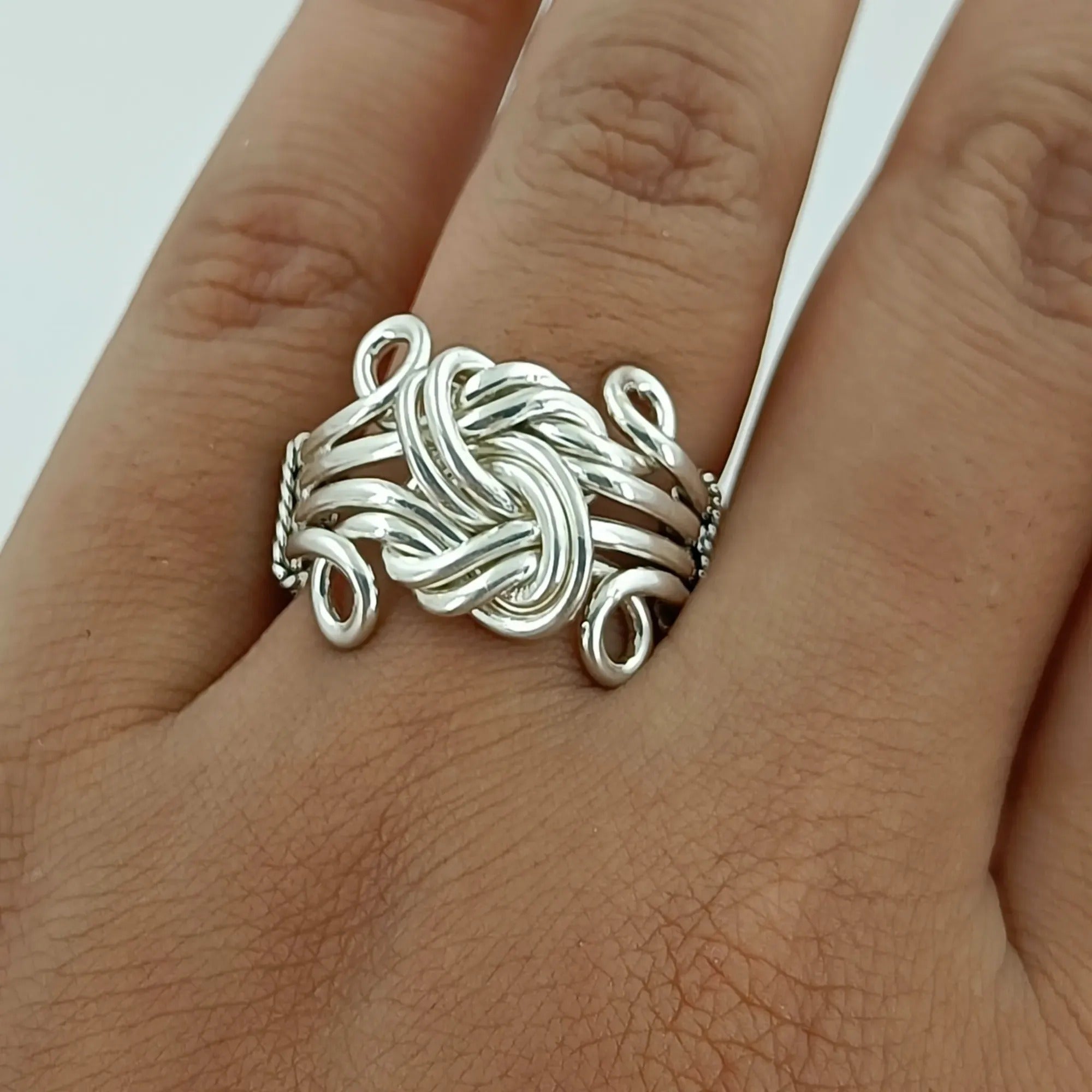 Navya Craft 925 Solid Sterling Silver Handmade Celtic Knot Women Statement Ring Jewelry Christmas Anniversary Birthday Valentine day Gift for her