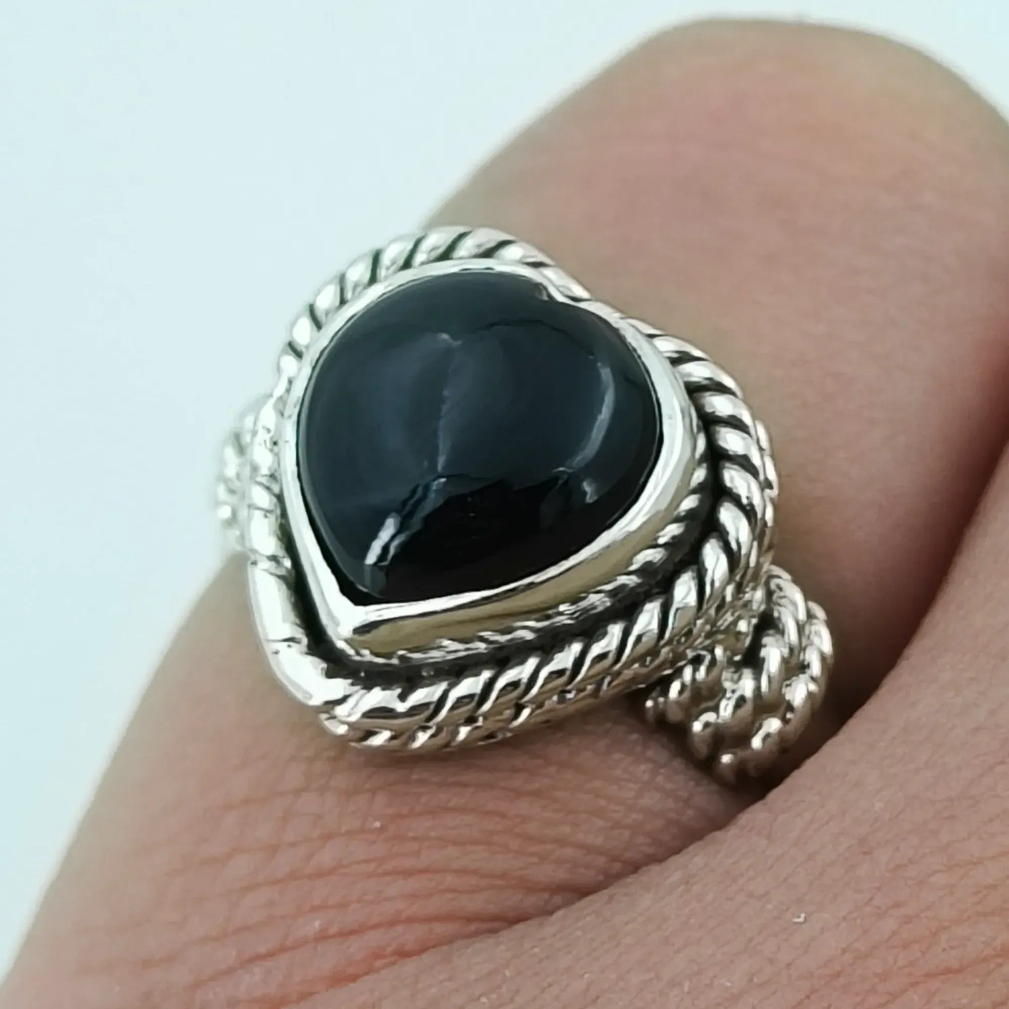 Navya Craft Black Onyx 925 Sterling Silver Handmade Women Statement Ring Boho Jewelry Size 4-13 Christmas Anniversary Birthday Valentine Day Gift wife her mother sister best friend