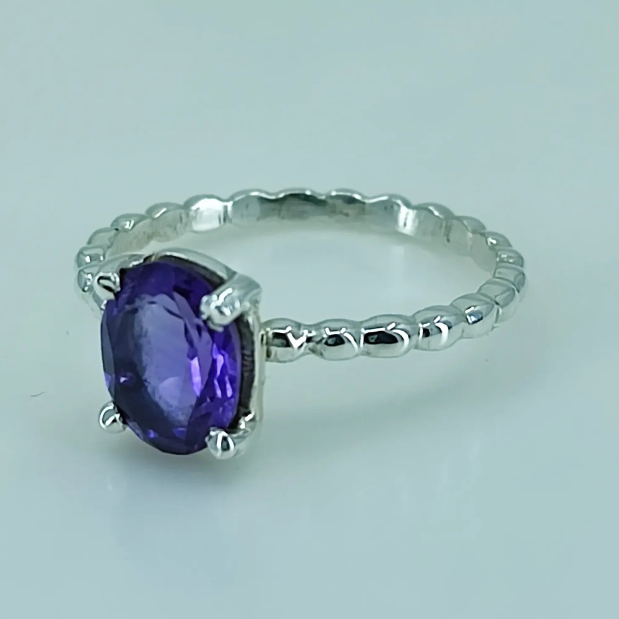 Navya Craft Amethyst 925 Solid Sterling Silver Handmade Ring for Women Boho Jewelry Sizes 4 to 14 Christmas Anniversary Birthday Valentine Day Gift wife her mother sister best friend