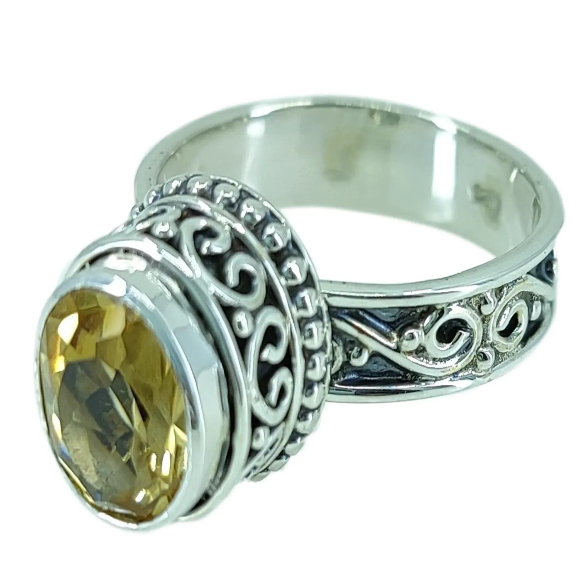 Citrine Ring, 925 Sterling Silver Handmade Promise Ring, Natural Citrine Oval Gemstone Jewelry, November Birthstone, Gift For Her Birthday