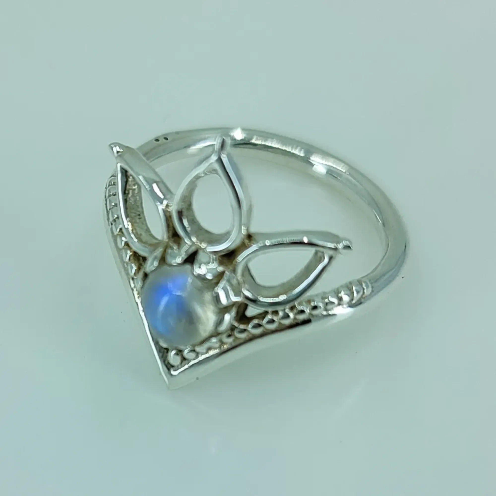 Rainbow Moonstone 925 Sterling Silver Handmade Ring - Boho June Birthstone Jewelry - Perfect Gift for Her Birthday Anniversary Christmas Valentine Day