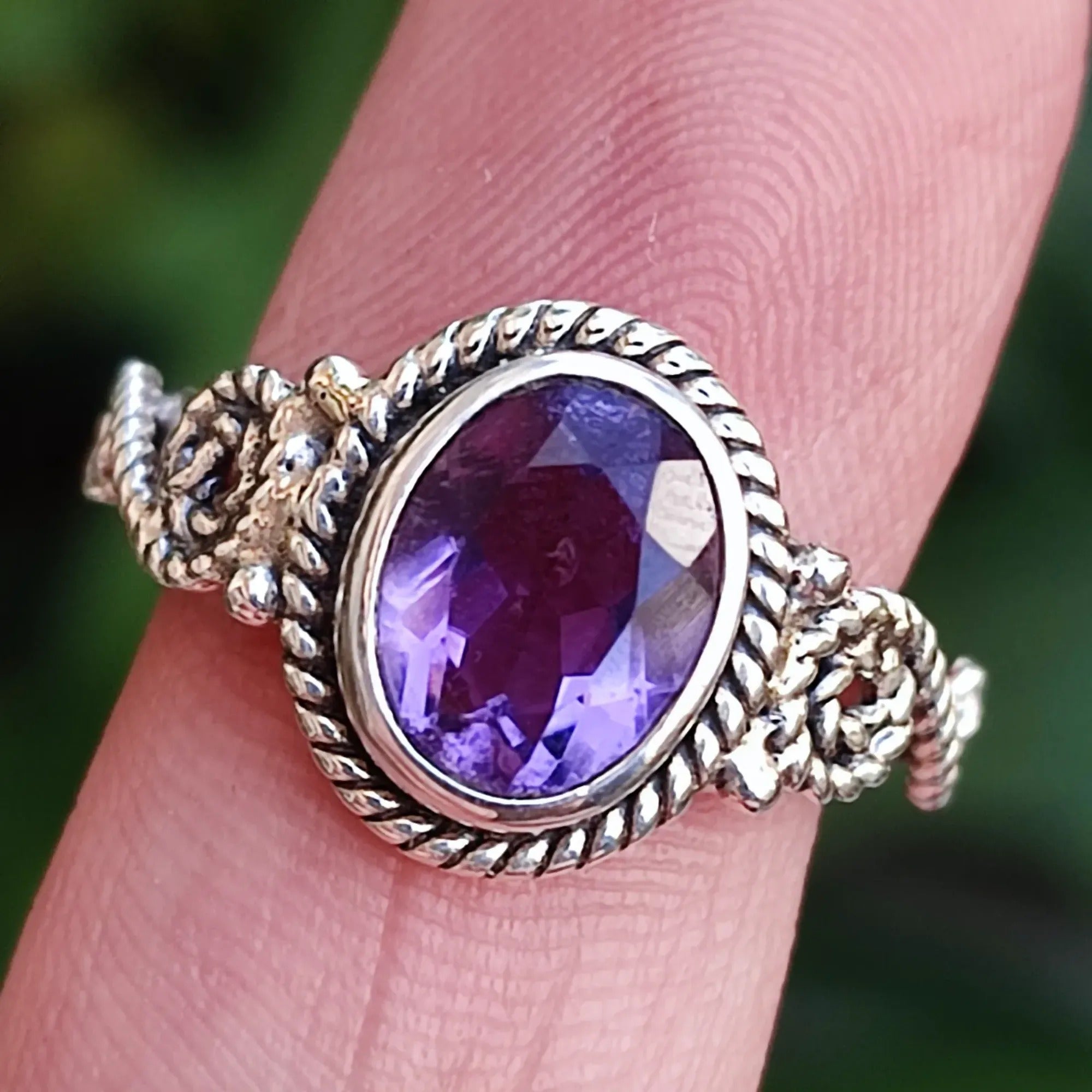 Amethyst 925 Sterling Silver Women Handmade Ring for Women Sizes 4 to 13 US