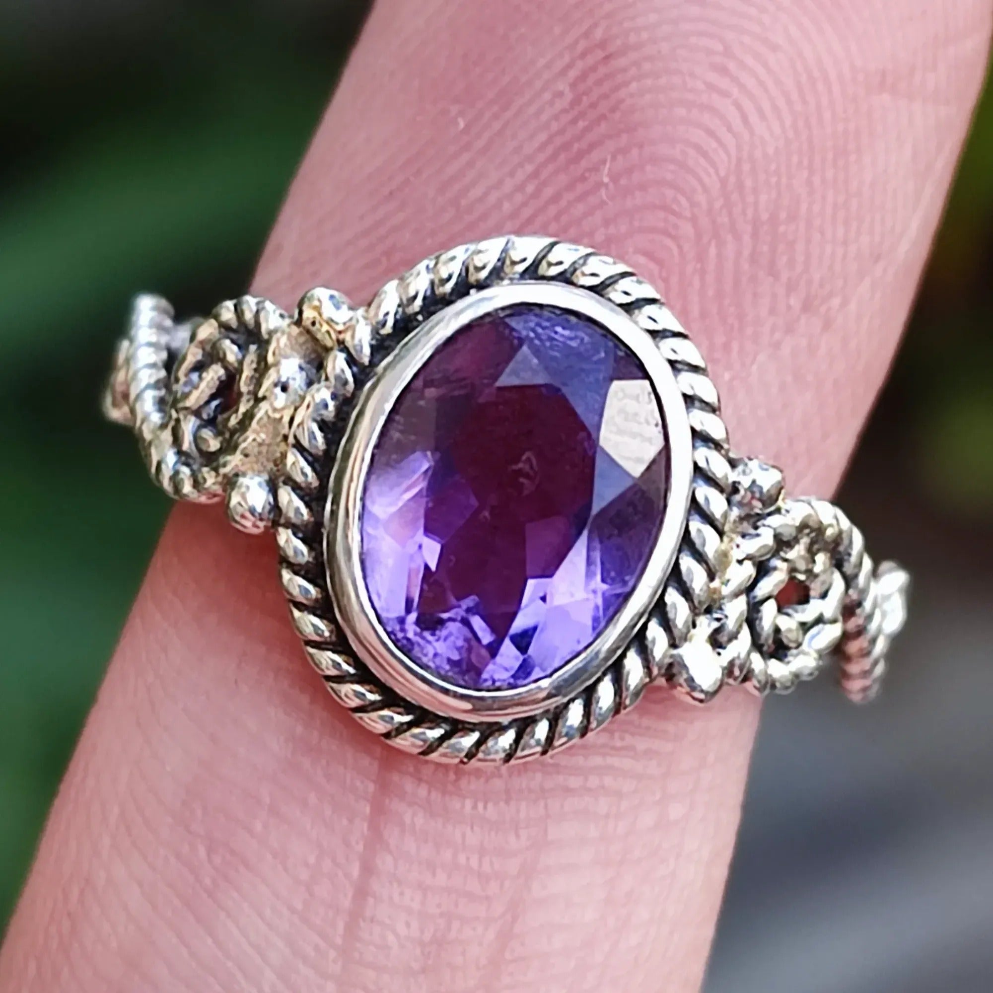Amethyst 925 Sterling Silver Women Handmade Ring for Women Sizes 4 to 13 US