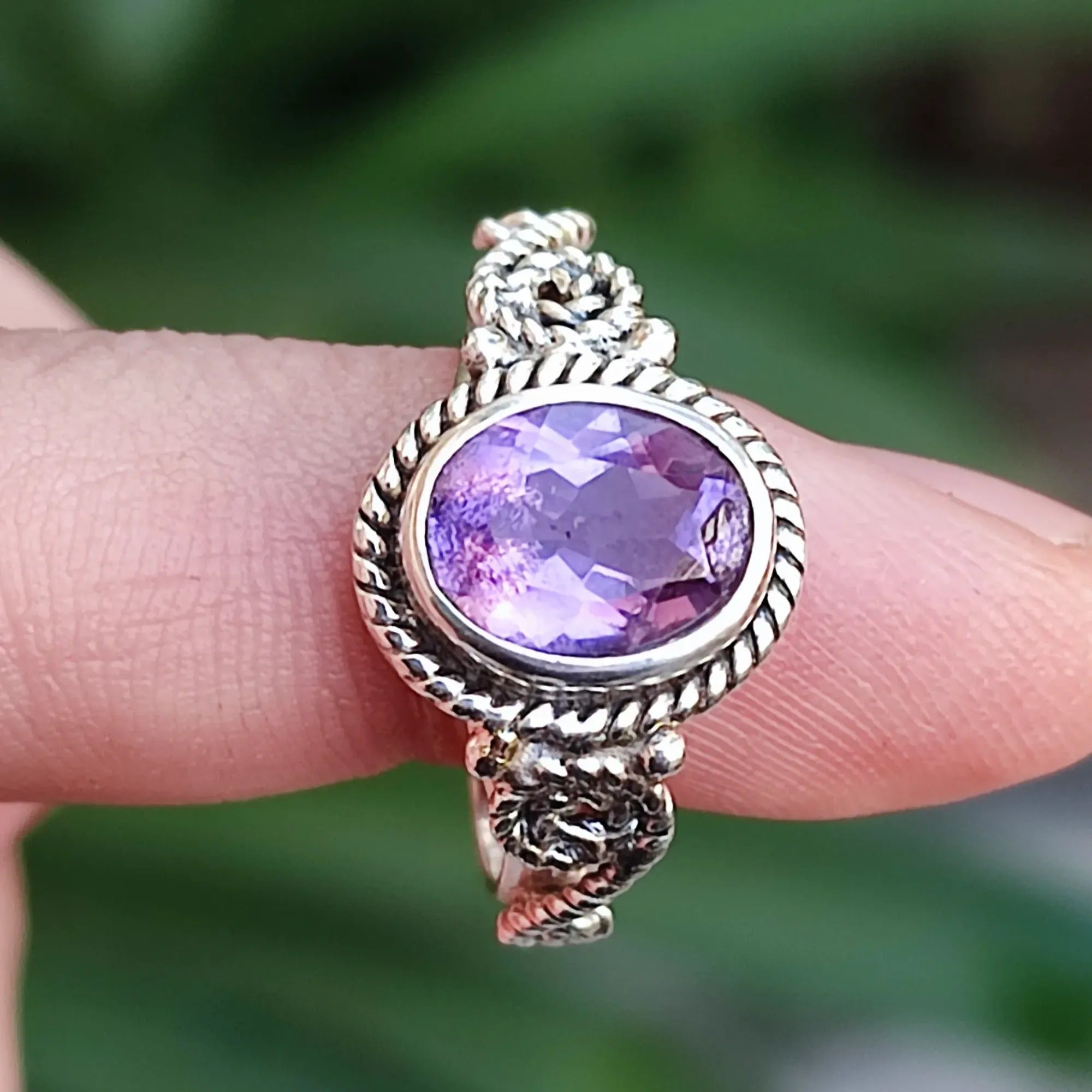 Amethyst 925 Sterling Silver Women Handmade Ring for Women Sizes 4 to 13 US