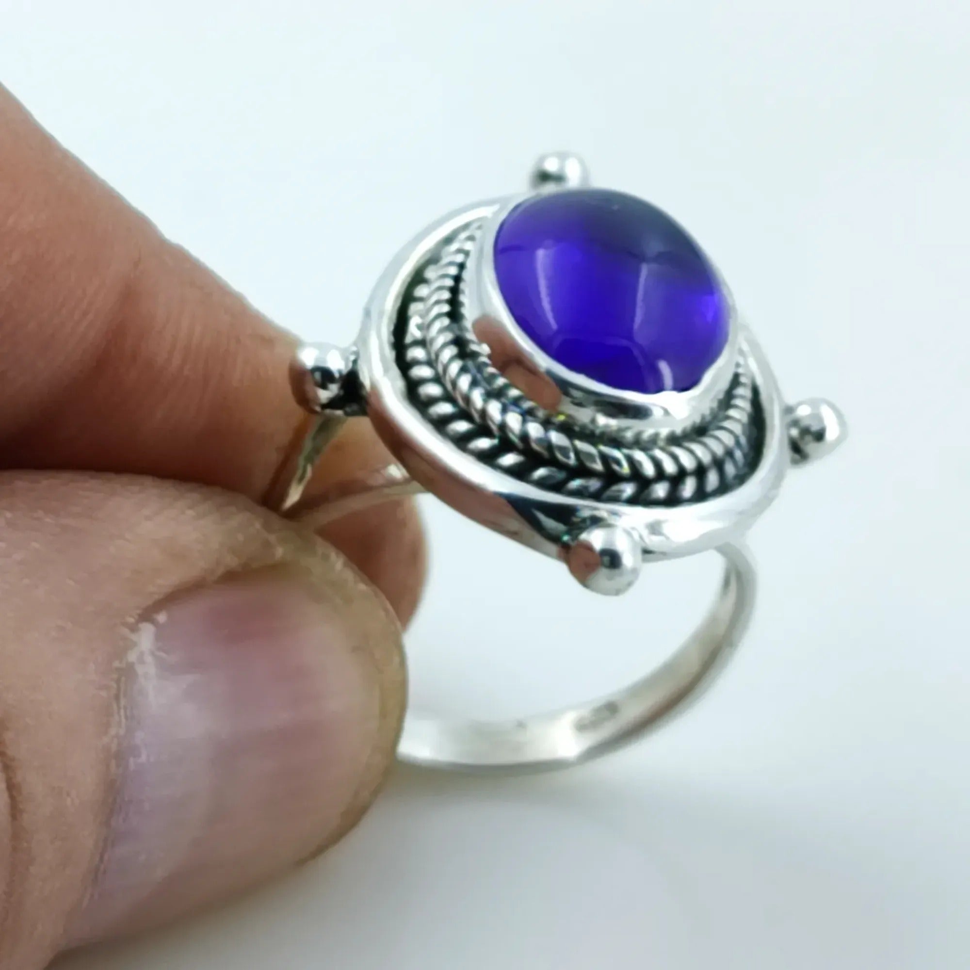 Amethyst 925 Sterling Silver Women Handmade Ring for Women Sizes 4 to 13 US