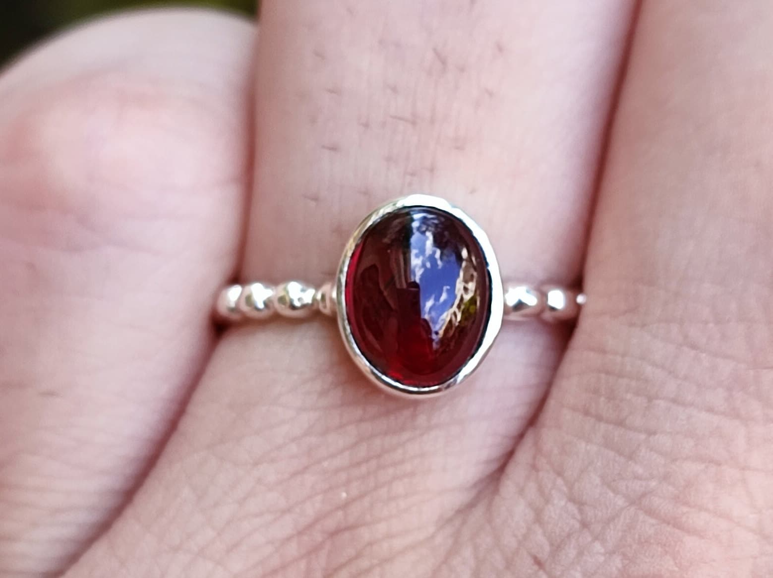 Natural Red Garnet Oval 925 Solid Sterling Silver Handmade Women Ring, Garnet Silver Ring, Garnet Gemstone Ring, Boho Ring, Gift for her