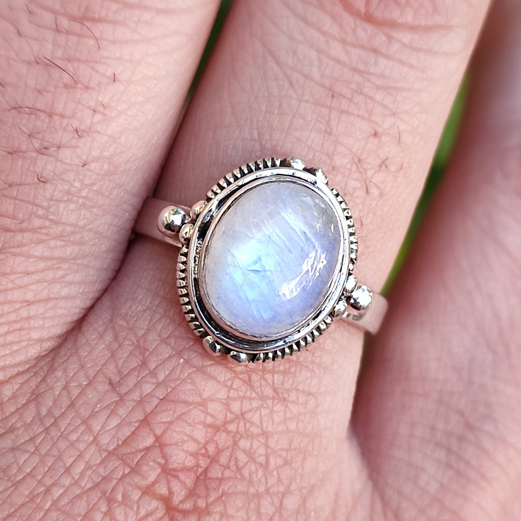 Rainbow Moonstone Oval 925 Sterling Silver Handmade Women Statement Ring, Rainbow Moonstone Silver Ring, Gift for her, Moonstone Boho Ring