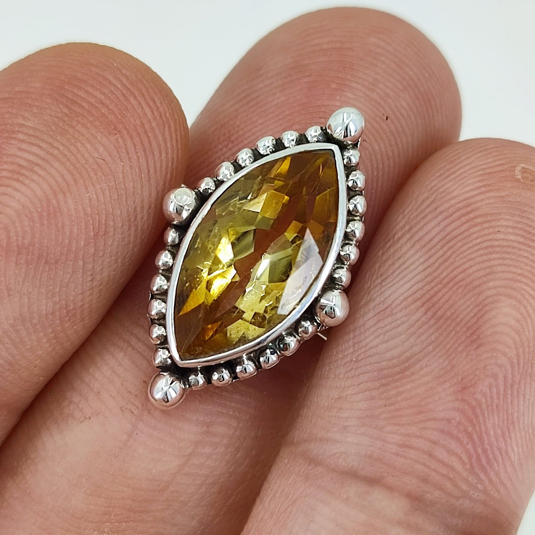 Natural Citrine Silver Ring, 925 Sterling Silver , November Birthstone, Engagement Ring, Yellow Gemstone Ring, Wedding offers Ring, Jewelry Sale