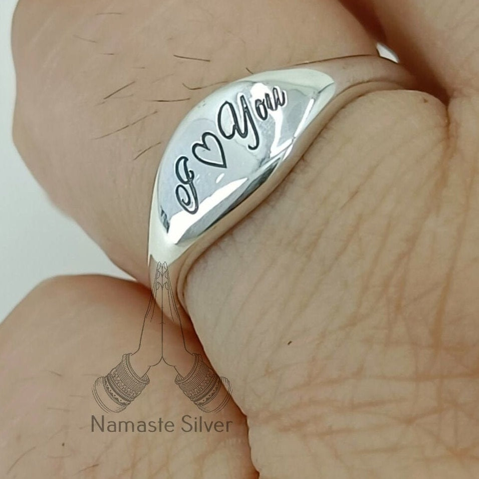Custom Name Ring - Personalized Name Ring - Personalized Jewelry - Sterling Silver Ring - Handmade Ring - Gift for Her - Dainty Name Ring