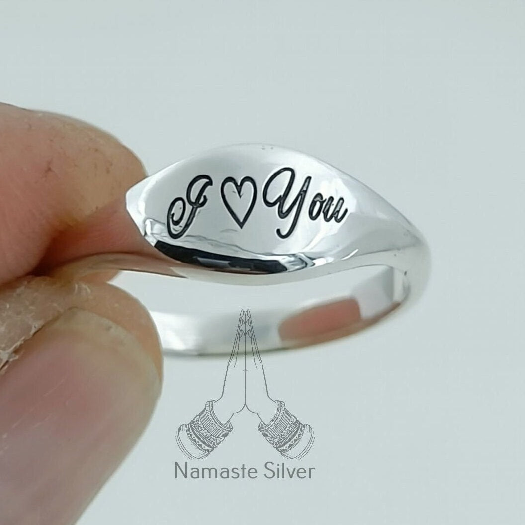 Custom Name Ring - Personalized Name Ring - Personalized Jewelry - Sterling Silver Ring - Handmade Ring - Gift for Her - Dainty Name Ring