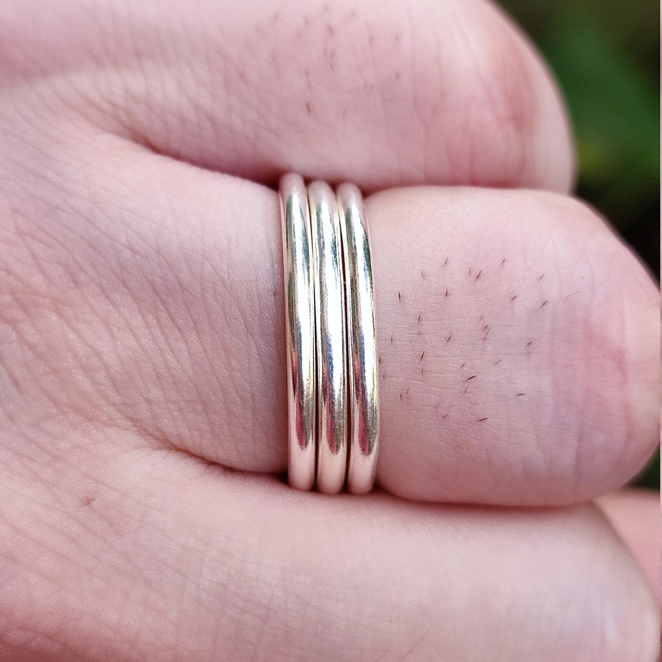 Simple Ring Band, 925 Sterling Silver Stackable Rings, 2.0 mm Round Dainty Plain Minimalist Handmade Jewelry, Elegant Unique Gift for Her