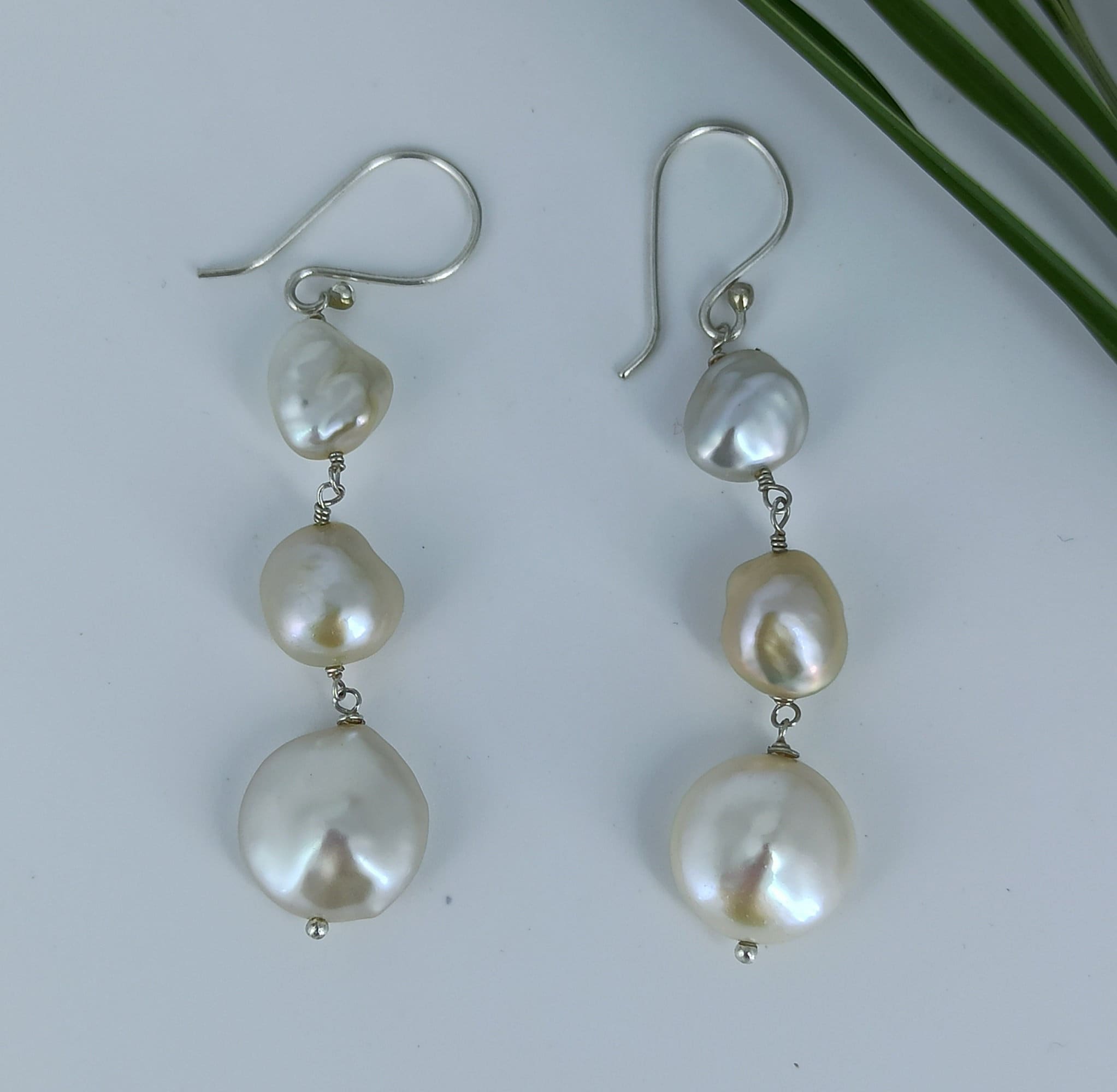 Freshwater Pearl 925 Sterling Silver Handmade Dangle Earrings for Women, Pearls Earrings, Boho Earrings, Gift for her, Handmade Earrings