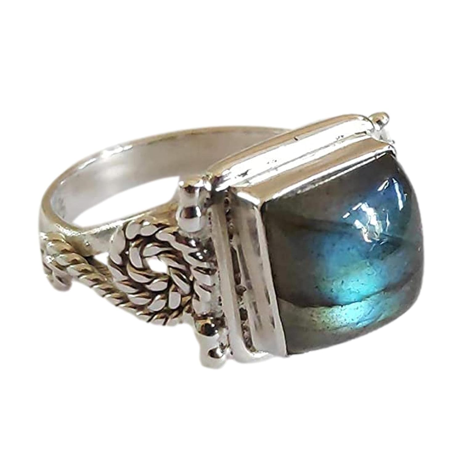 Labradorite Cushion Ring