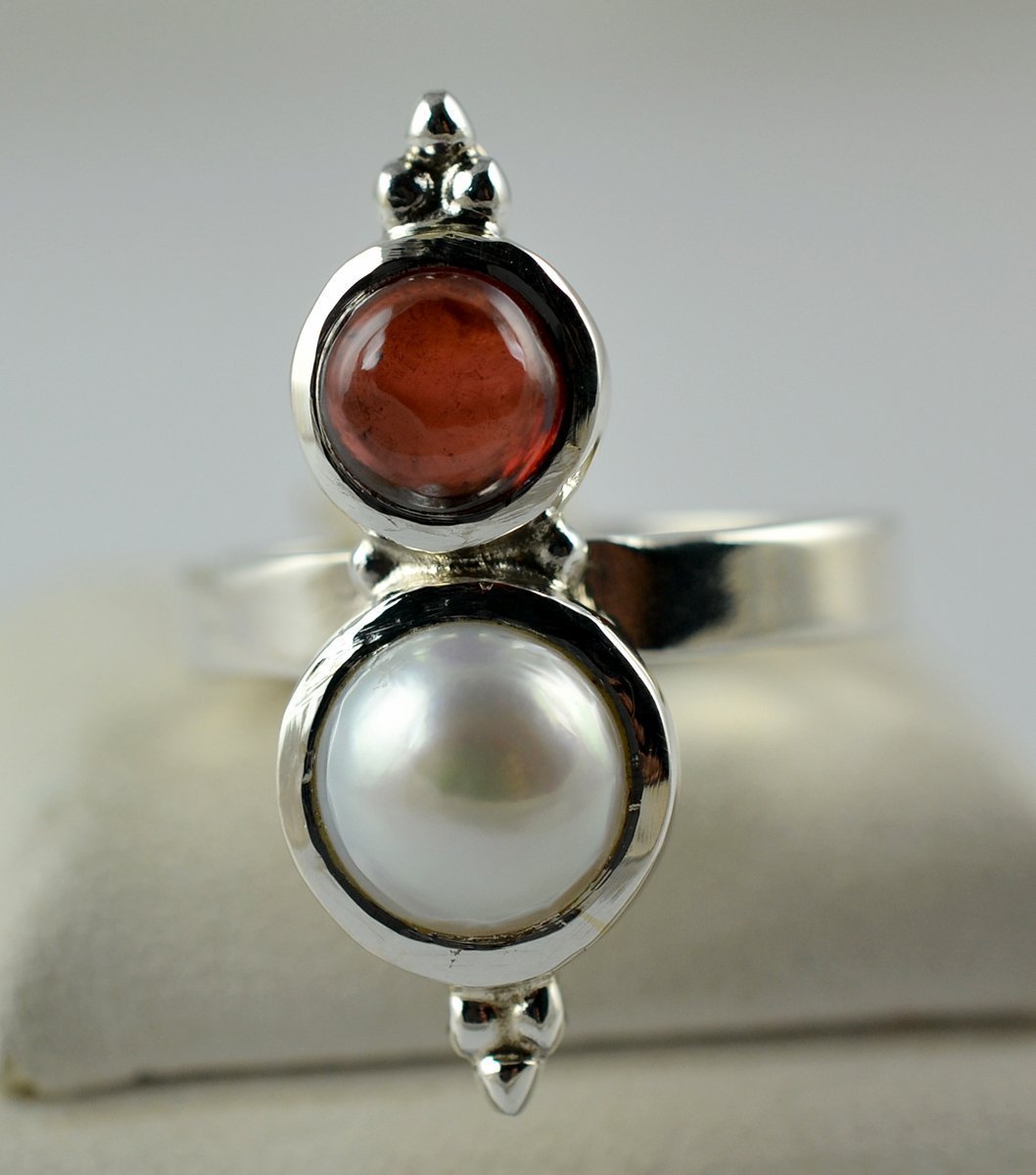 Garnet Round Ring