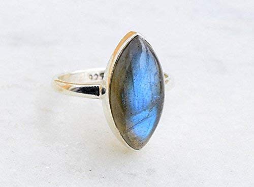 Labradorite Marquise Ring