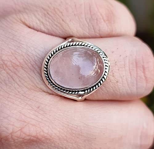 Rose Quartz Oval Ring