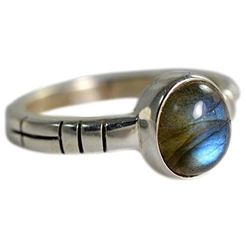 Labradorite Oval Shape 925 Sterling Silver Handmade Ring - Boho November Birthstone Jewelry - Perfect Gift for Her Birthday Anniversary Christmas Valentine Day