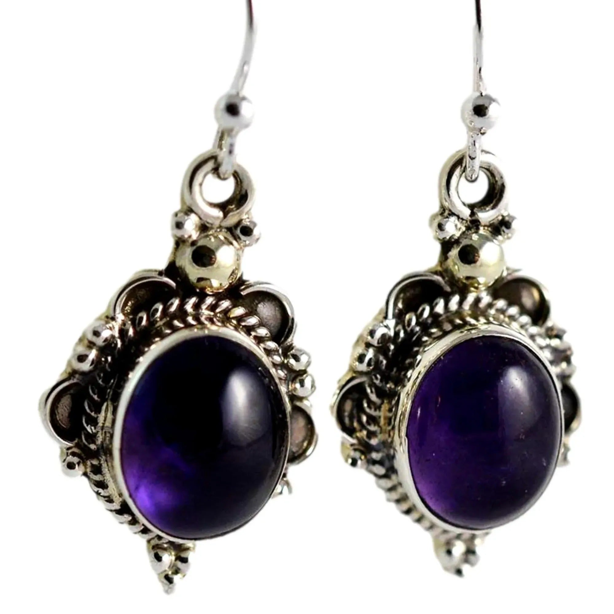 Amethyst 925 Sterling Silver Handmade Earrings