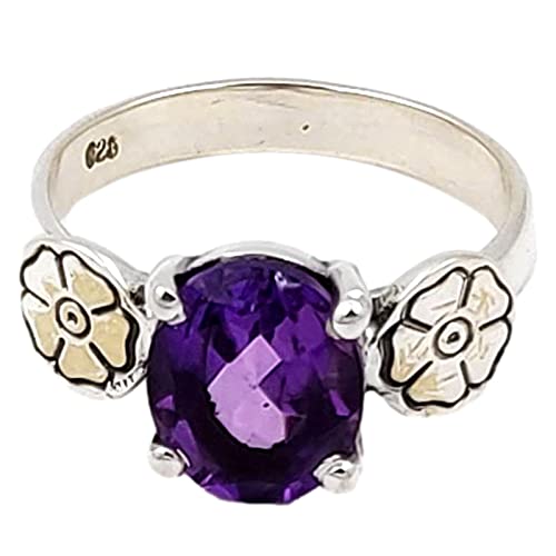 Navya Craft Amethyst 925 Solid Sterling Silver Women Ring Sizes 4 to 14 Christmas Anniversary Birthday Valentine Day Gift wife her mother sister best friend