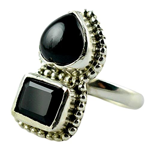 Navya Craft Black Onyx 925 Solid Sterling Silver Women Ring Handmade Jewelry Custom US Sizes 4 to 14.