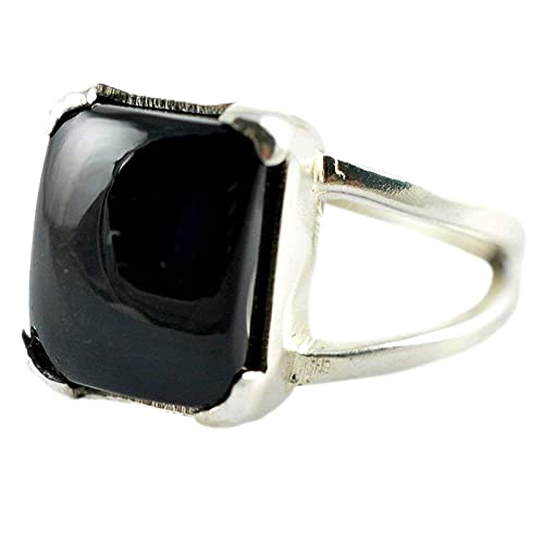 Navya Craft Black Onyx 925 Sterling Silver Handmade Ring July Birthstone black stone Jewelry Christmas Gift Custom US Ring Sizes 4 to 14