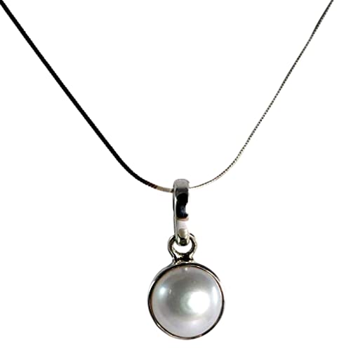 Navya Craft Freshwater Pearl 925 Sterling Silver Necklace Christmas Anniversary Birthday Valentine Day Gift wife her mother sister best friend