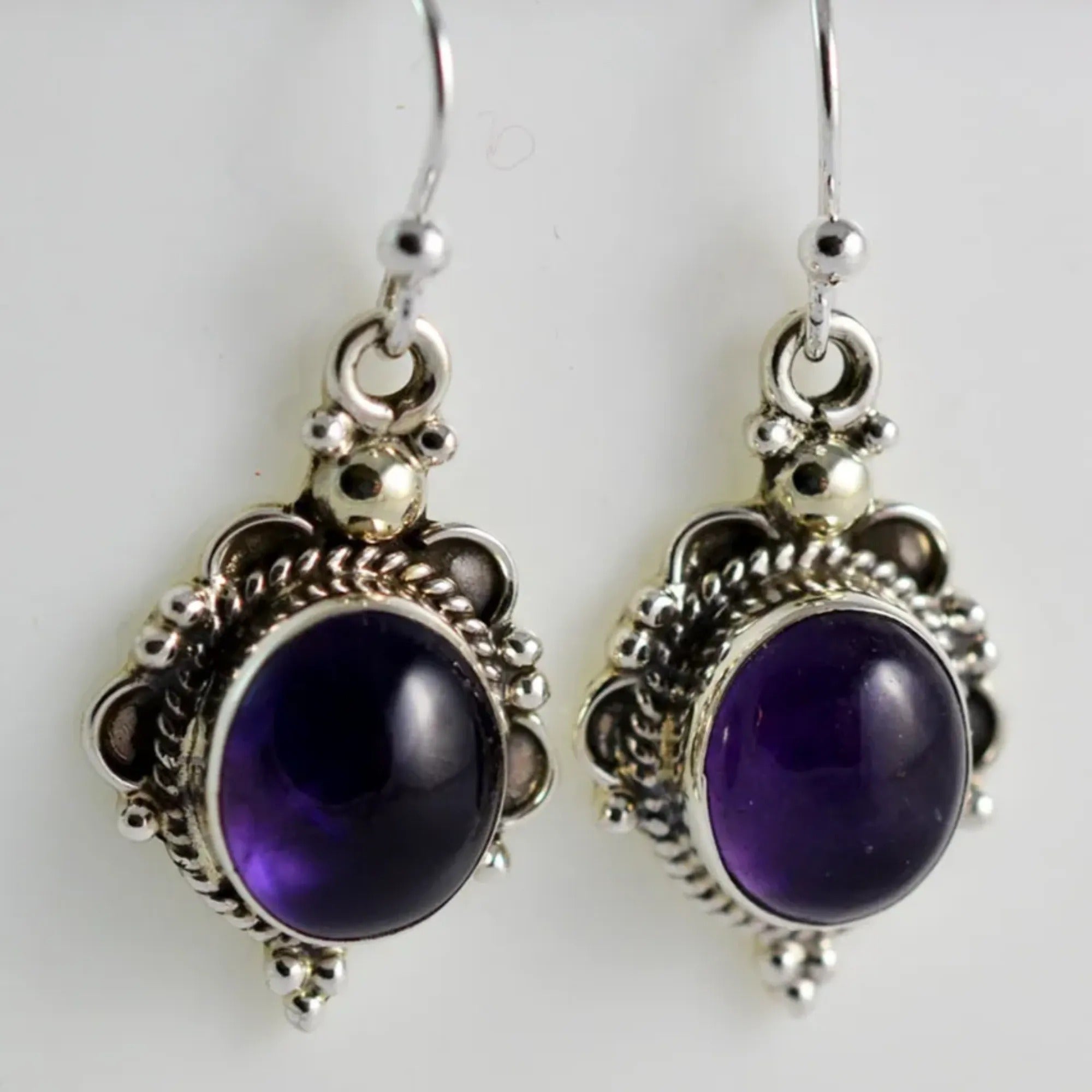 Amethyst 925 Sterling Silver Handmade Earrings