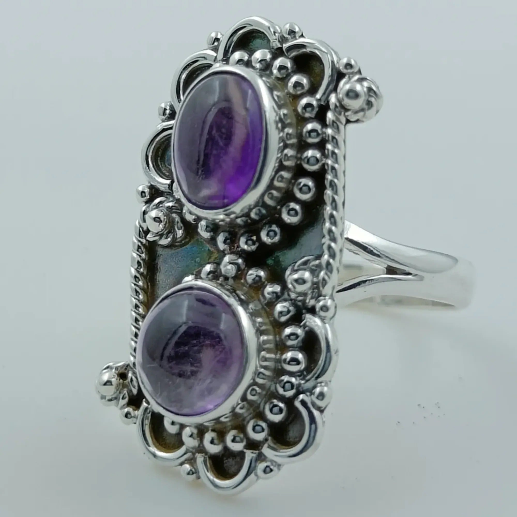 Navya Craft Amethyst 925 Sterling Silver Women Handmade Ring for Women Sizes 4 to 13 US