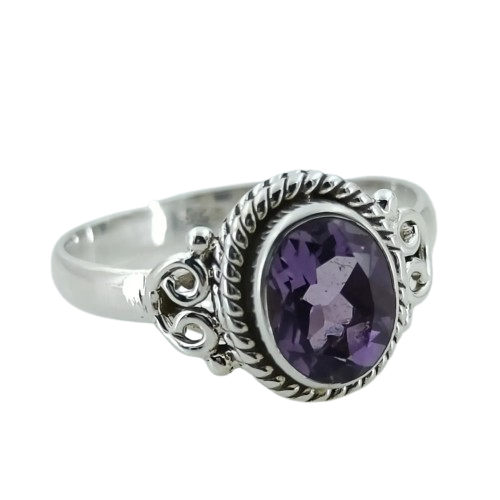 Amethyst 925 Sterling Silver Women Handmade Ring for Women Sizes 4 to 13 US