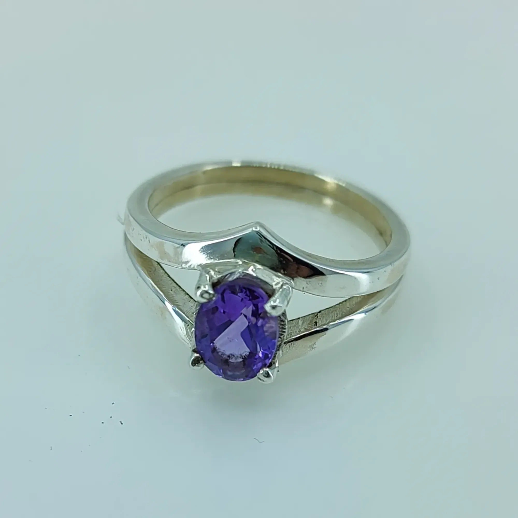 Amethyst 925 Sterling Silver Handmade Ring - Boho June Birthstone Jewelry - Perfect Gift for Her Birthday Anniversary Christmas Valentine Day