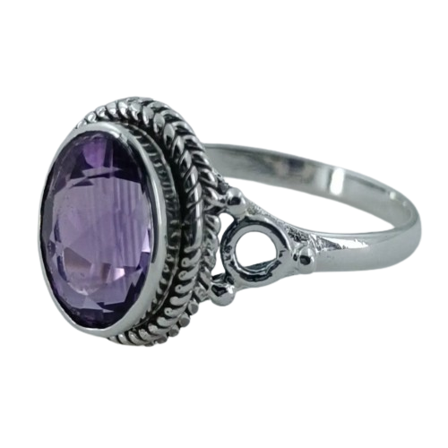 Amethyst 925 Sterling Silver Women Handmade Ring for Women Sizes 4 to 13 US