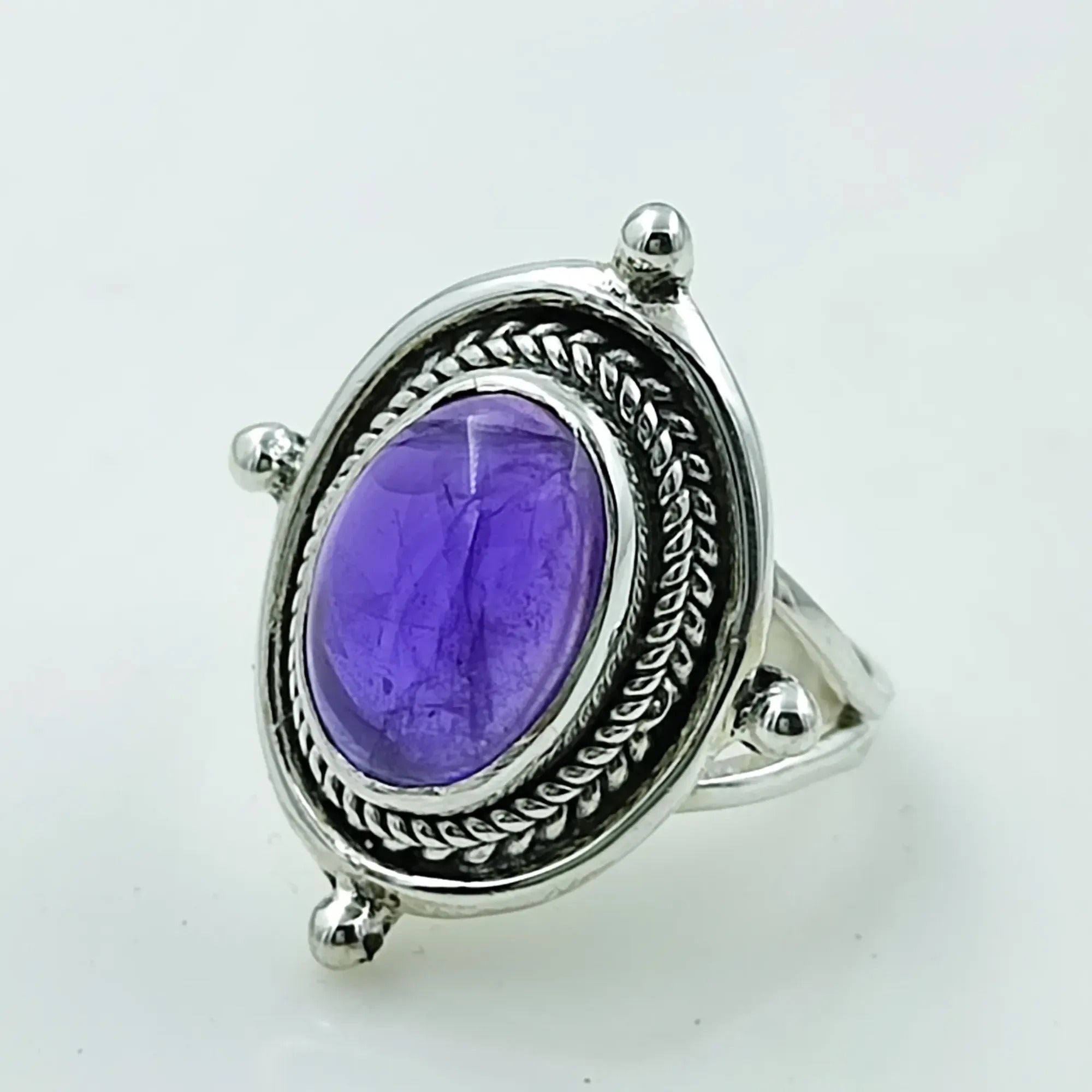 Amethyst 925 Sterling Silver Women Handmade Ring for Women Sizes 4 to 13 US