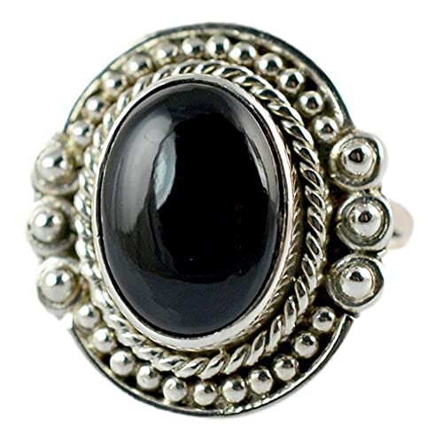 Navya Craft Black Onyx 925 Sterling Silver Women Ring Size 4 to 14 Christmas Anniversary Birthday Valentine's Day Gift wife her mother sister best friend