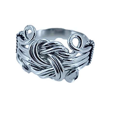 Navya Craft 925 Solid Sterling Silver Handmade Celtic Knot Women Statement Ring Jewelry Christmas Anniversary Birthday Valentine day Gift for her