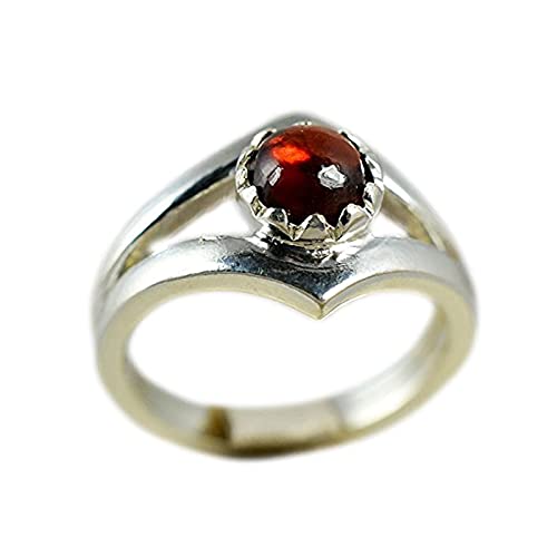 Garnet 925 Sterling Silver Handmade Ring - Boho January Birthstone Jewelry - Perfect Gift for Her Birthday Anniversary Christmas Valentine Day