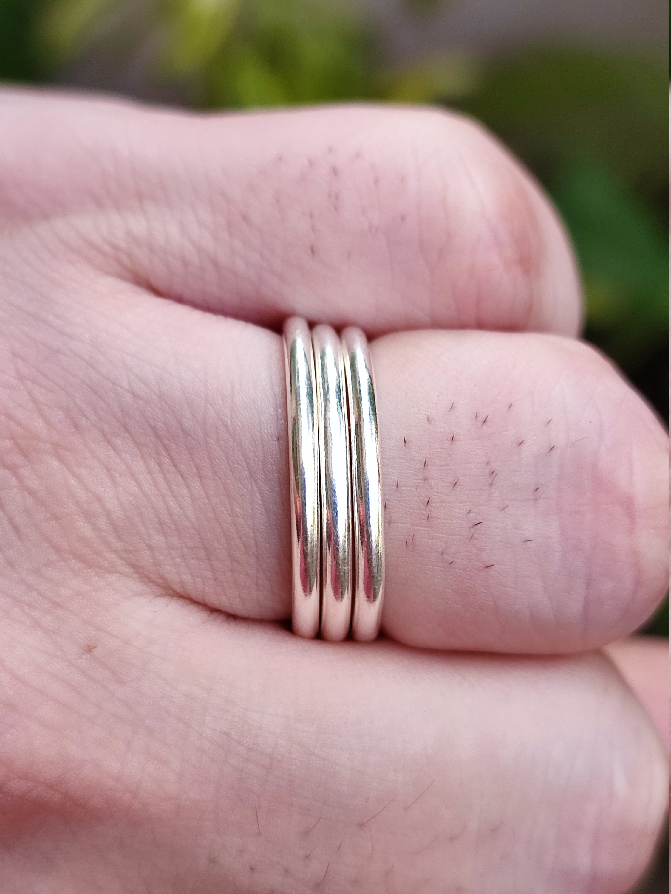 Handmade 925 Sterling Silver Stackable Plain Ring Bands, Dainty Silver Rings, Stacking Rings Set, Minimalists Ring Bands, Gift for her