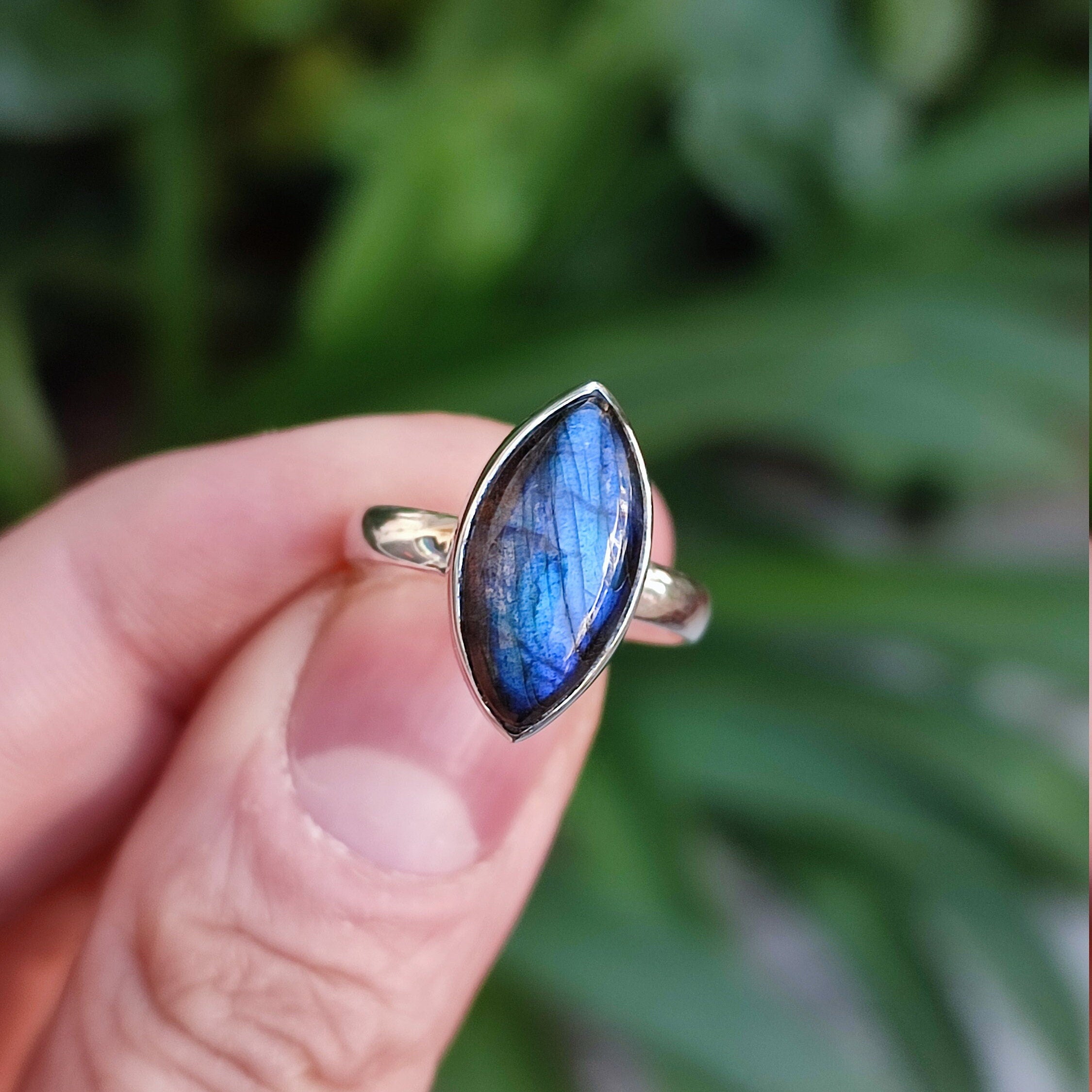 Labradorite 925 Sterling Silver Handmade Ring, Gemstone Silver Ring, Gift for her, Labradorite Silver Ring, Boho Ring, Birthstone Ring