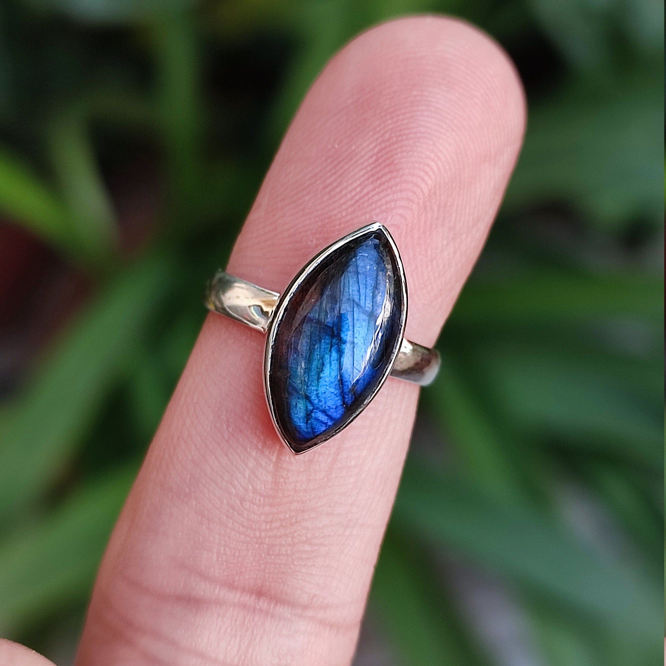 Labradorite 925 Sterling Silver Handmade Ring, Gemstone Silver Ring, Gift for her, Labradorite Silver Ring, Boho Ring, Birthstone Ring