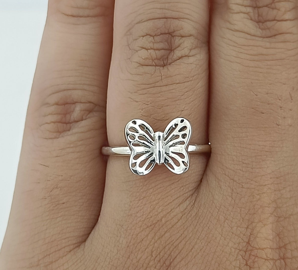 Kids Silver Rings Butterfly Silver Ring for Kids, 925 Silver Butterfly Ring, Kids Ring ...