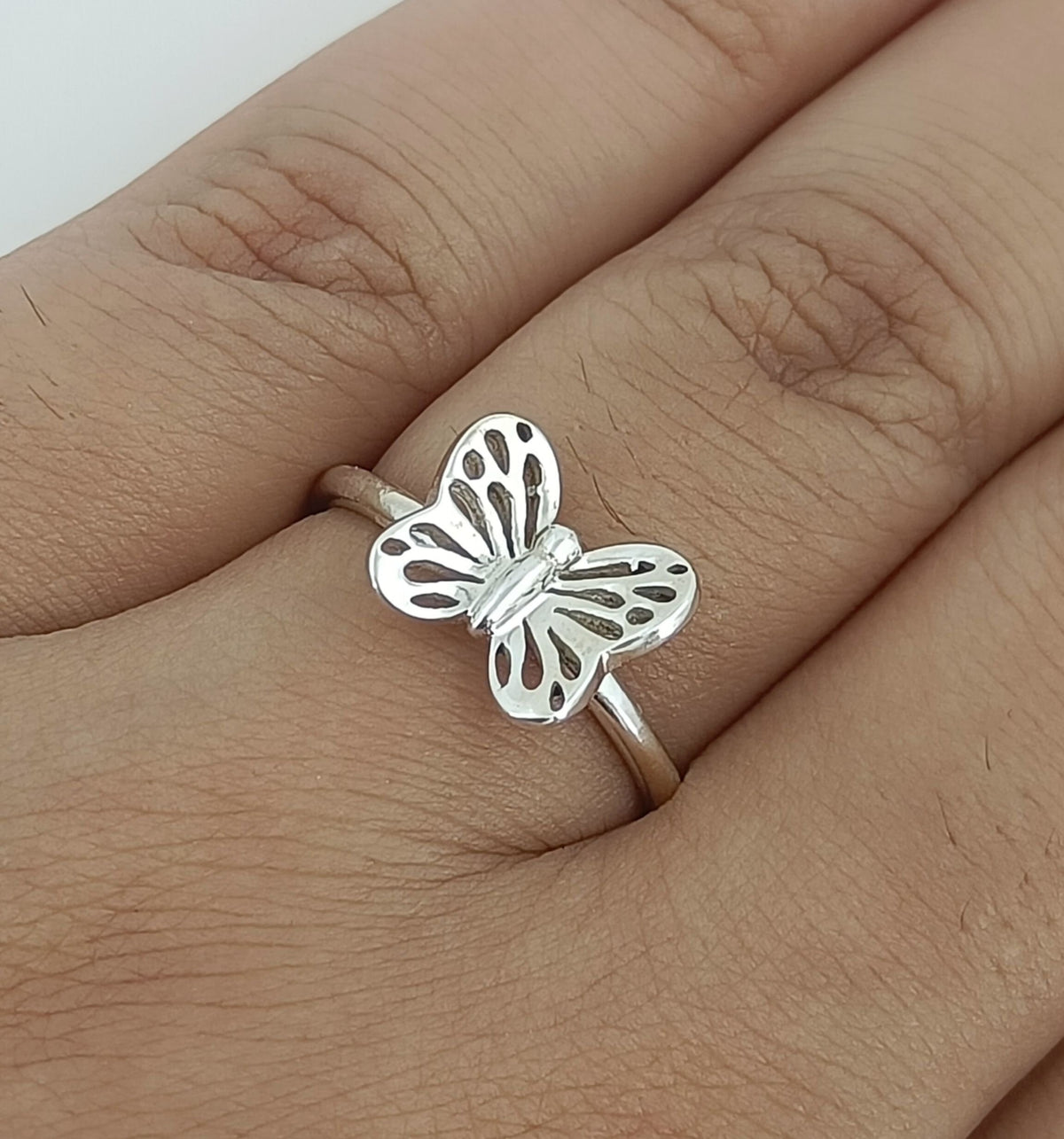Kids Silver Rings Butterfly Silver Ring for Kids, 925 Silver Butterfly Ring, Kids Ring ...