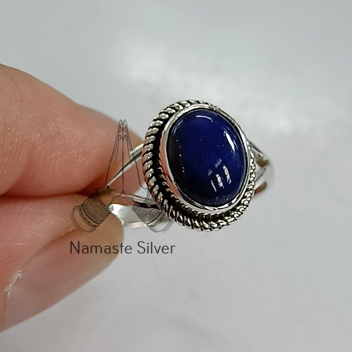 Lapis Lazuli Oval 925 Sterling Silver Handmade Statement Women Ring, Blue Gemstone ring, Boho Silver Ring, Gift for her, Lapis Silver Ring