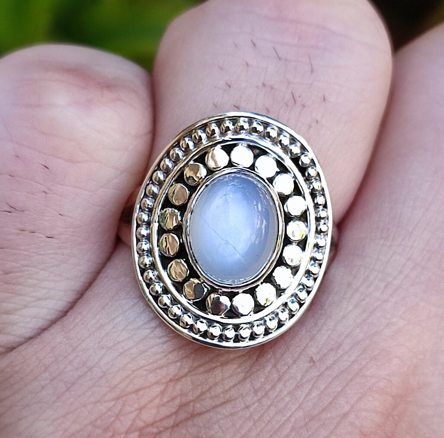 Natural Moonstone Oval 925 Sterling Silver Handmade Statement Women Ring Boho Jewelry Gift for her Birthday Anniversary Christmas Valentine