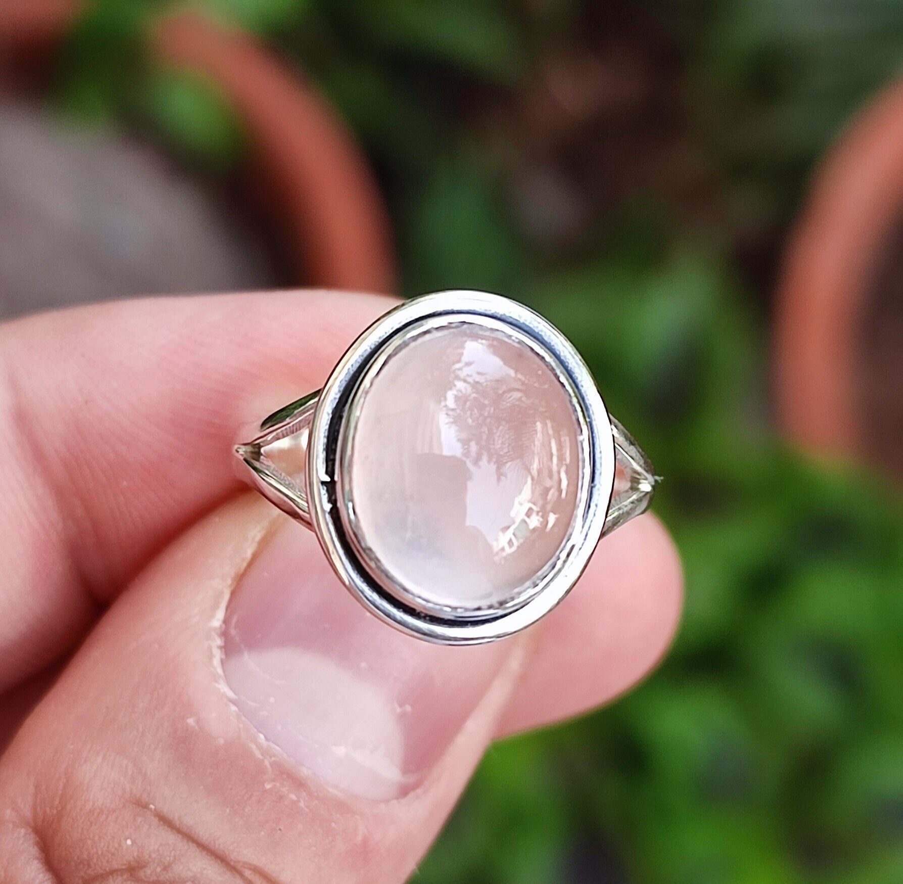 Rose Quartz Ring, Rose Quartz Silver Ring, Pink Gemstone Ring, Rose Quartz Jewelry, Pink Quartz Ring, Gift for her, Pink Love Crystal Ring