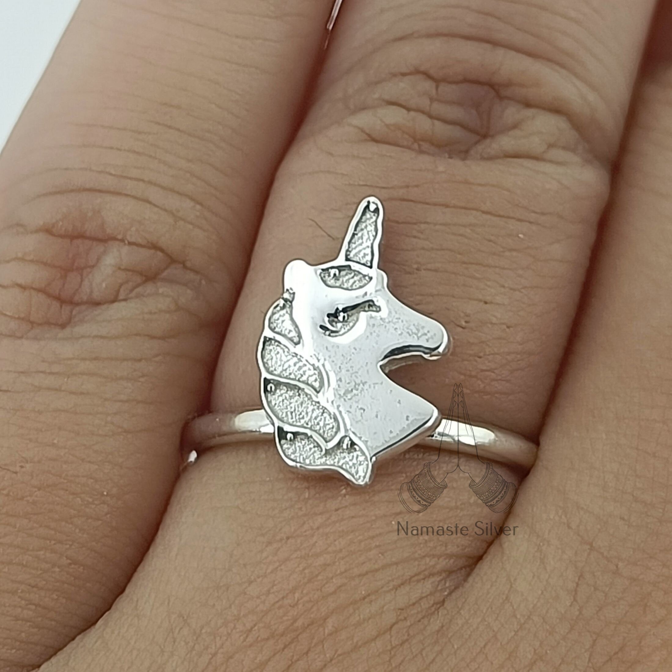 Unicorn Ring, Unicorn Silver Ring, Unicorn Jewelry, Unicorn Handmade Ring, Unicorn Ring for Kids, Sterling Silver Ring, Gift for her