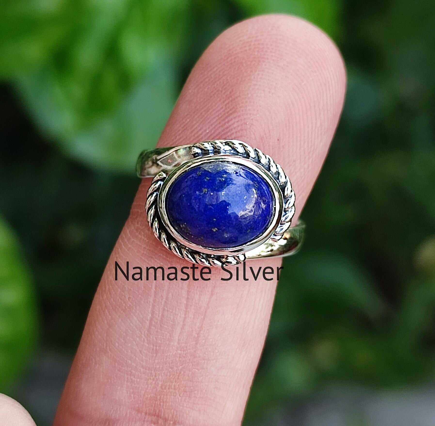 Lapis Lazuli Ring, Lapis Lazuli Silver Ring, Lapis Ring, Sterling Silver Ring, Lapis Lazuli Jewelry, Gift for her, Gemstone Ring, Boho Ring