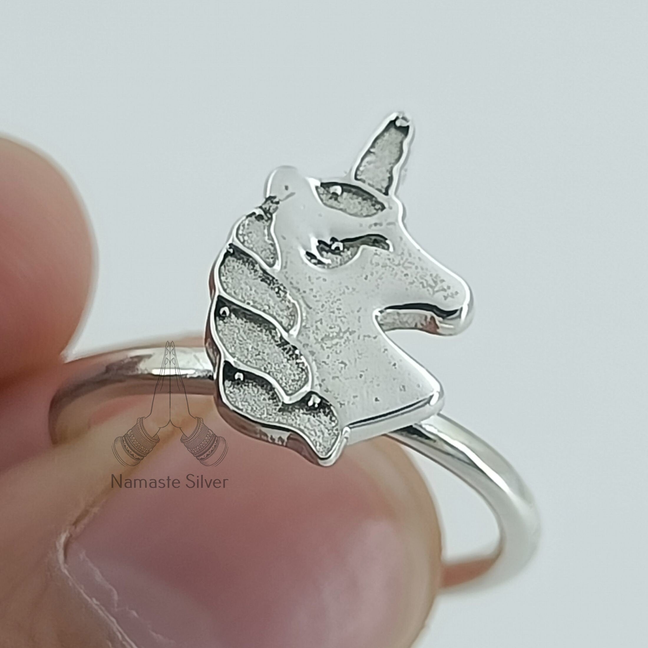 Unicorn Ring, Unicorn Silver Ring, Unicorn Jewelry, Unicorn Handmade Ring, Unicorn Ring for Kids, Sterling Silver Ring, Gift for her