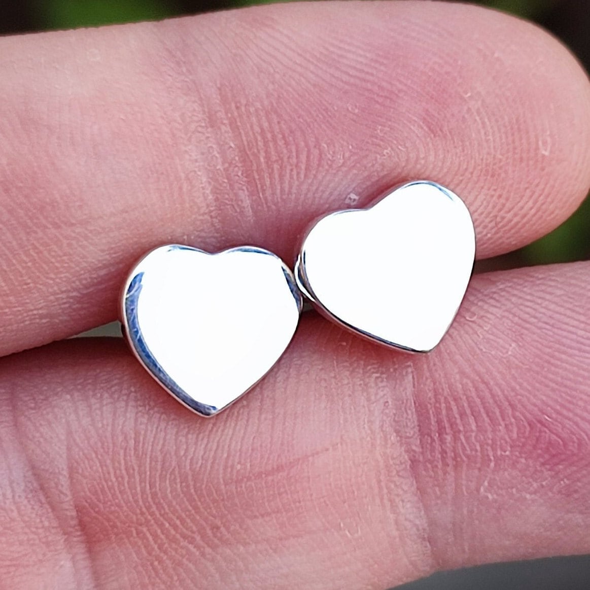 Heart shape Silver Stud Earrings, Silver Stud Earrings, 925 Sterling Silver Earrings, Silver Studs, Heart Shape Stud Earrings, Gifts For Her